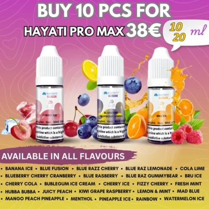 Hayati Pro Max Liquid Offer BuyPcs 10 for 38€