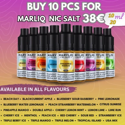 Maryliq Nic Salt Offer Buy 10 Pcs for 38€