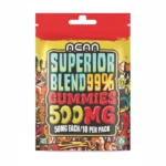 ACAN Superior Blend 99% Gummies 50mg each 10 pack 500mg total high dose cannabinoid gummies THC free
