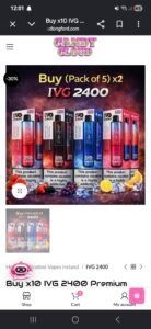 Buy x10 IVG 2400 Premium Flavours photo review